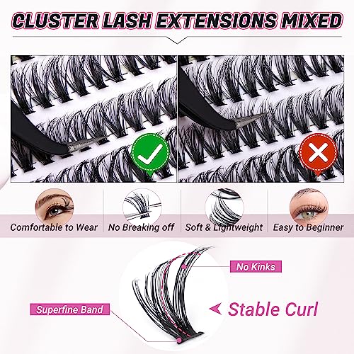 Lashes Wispy False Eyelashes Natural Look 3D Mink Eye Lashes Pack (A10-14mm) 10 Pair - Image 10