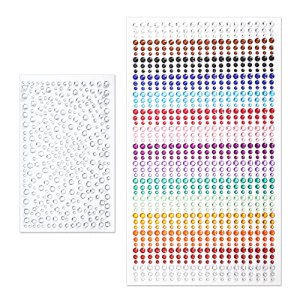 Face Gems Stick on, Self-Adhesive Rhinestones for Makeup Nail Decoration Party