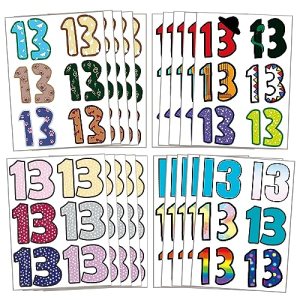 Lucky Number 13 Temporary Tattoos Stickers for Hand Face Body Eras Tour Merch Concert Rave Accessories Sweeties Party Favor Fans Gifts Decoration Supplies 20 Sheet
