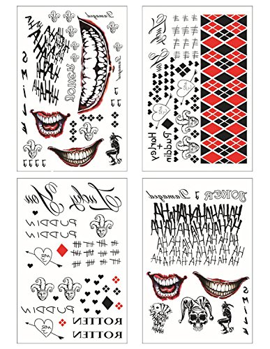 COKOHAPPY SS Temporary Tattoo Full set of 4 Sheets - 80+ Tats Costume/Cosplay
