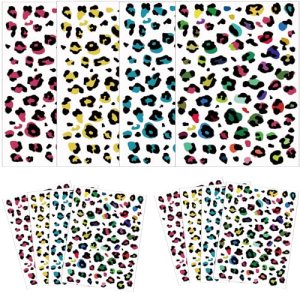 Gold Leopard Face Temporary Tattoos - 12 Sheets, Cheetah Stickers, Costume Decoration
