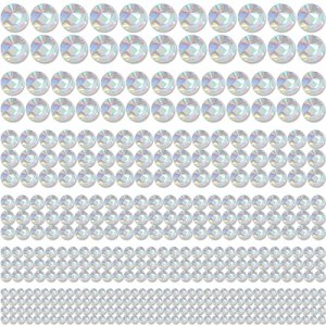 Crystal AB Hair Rhinestones Stickers, Self Adhesive Stick on Rhinestones, 1982 Pieces