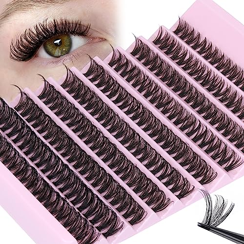 ALPHONSE Lash Clusters 9-16mm DIY Eyelash Extensions 200 Pcs Natural Look D Curl Wispy Cluster Lashes - Image 13