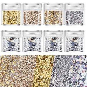 Ultra-thin Colorful Glitter Makeup Sequins - 8 Boxes