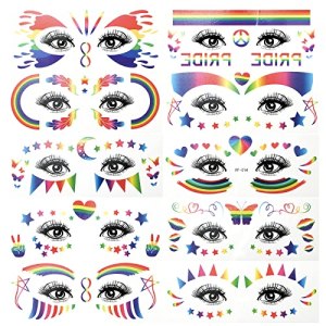 Rainbow Temporary Tattoos LGBT Pride Face Decoration