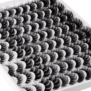 Faux Mink Lashes 48 Pairs Bulk 6 Styles Mixed Long 5D Wispy False Eye Lashes ALICE