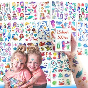 Sea Kids Temporary Tattoos 300 Pcs, Cute Toy Patterns