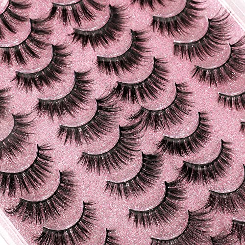 20 Pairs False Eyelashes 3D Faux Mink Lashes Natural Look Wispy ALPHONSE 16-20MM - Image 4