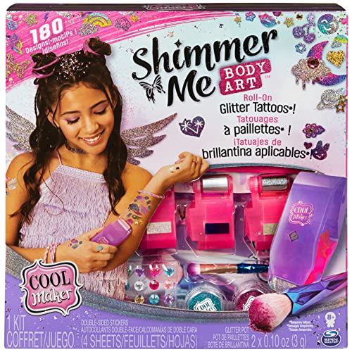 Cool Maker Shimmer Me Body Art Roller, Metallic Foils, 180 Designs