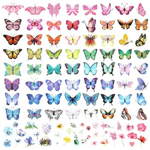 Colorful Butterfly Temporary Tattoos 100pcs | Waterproof Stickers for Kids & Adults