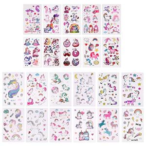 Unicorn Temporary Tattoos 300 Pcs Waterproof Kids Sticker Birthday Party Favors
