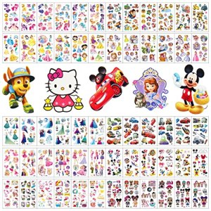 60 Sheets Cute Temporary Tattoo Sun Awesome for Kids Boys Girls