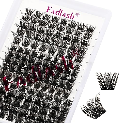 FADLASH D Curl 96pcs 12-18mm Lash Clusters Large Tray Wispy Mixed Length DIY Lash Extension Kit - Image 8