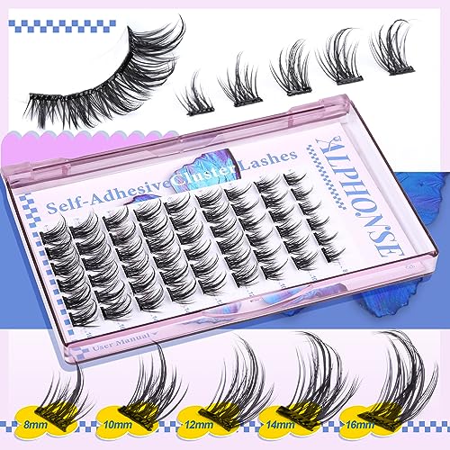 Self Adhesive Lash Clusters Eyelashes, 8-16mm Kit with Tweezers and Brush - Image 2