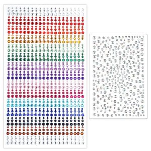 Face Gems Stick on, Self-Adhesive Rhinestones for Makeup and Nail Decoration