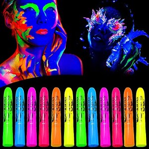 Glow in the Dark Face and Body Paint Crayons 6 Colors