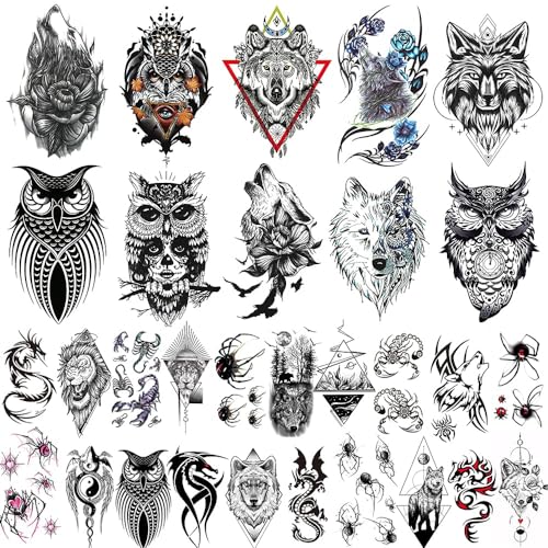 AWLEE Tribal Totem Temporary Tattoos - Long Lasting 35 Sheets - Image 10