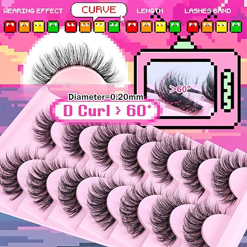 Fluffy Mink Eyelashes 8D 20mm C Curl Pack 10 Pairs Wispy Full Reusable - Image 13