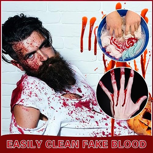 Fake Blood Spray 2.1oz(60ml) Gel for Halloween Cosplay Vampire Zombie Makeup - Image 2