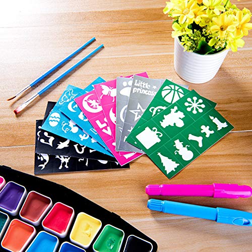 Lystin Kids Face & Body Paint Stencils 128-Pack - Image 4