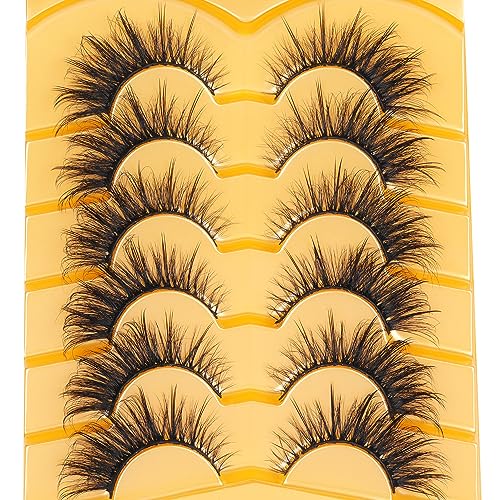 Lashes Wispy False Eyelashes Natural Look 3D Mink Eye Lashes Pack (A10-14mm) 10 Pair - Image 6