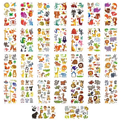 FEPITO 30 Sheets Animal Temporary Tattoos - Unicorn Party Supplies