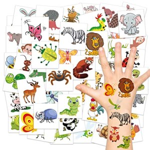Animal Temporary Tattoos for Kids Zoo Jungle Insect Animal Face Sticker Bulk