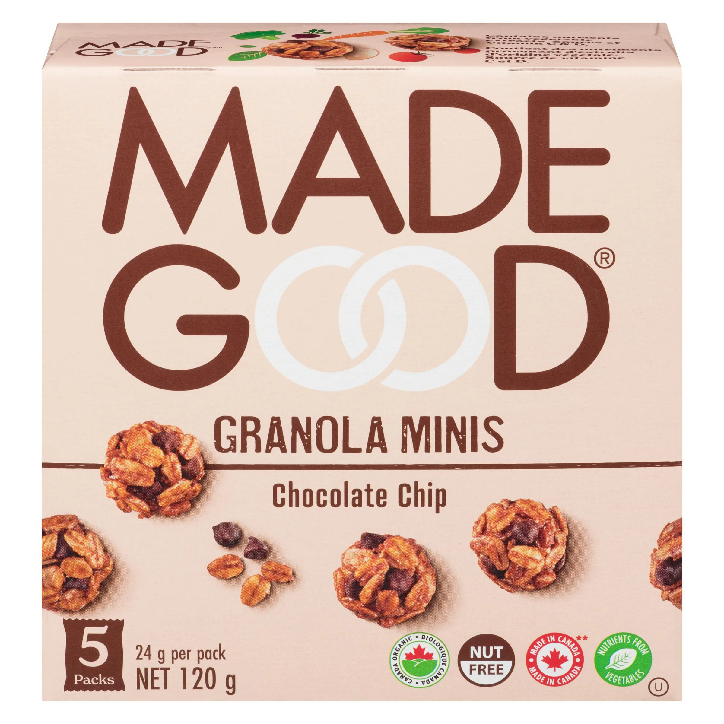 MadeGood Chocolate Chip Granola Minis 5pk 120g