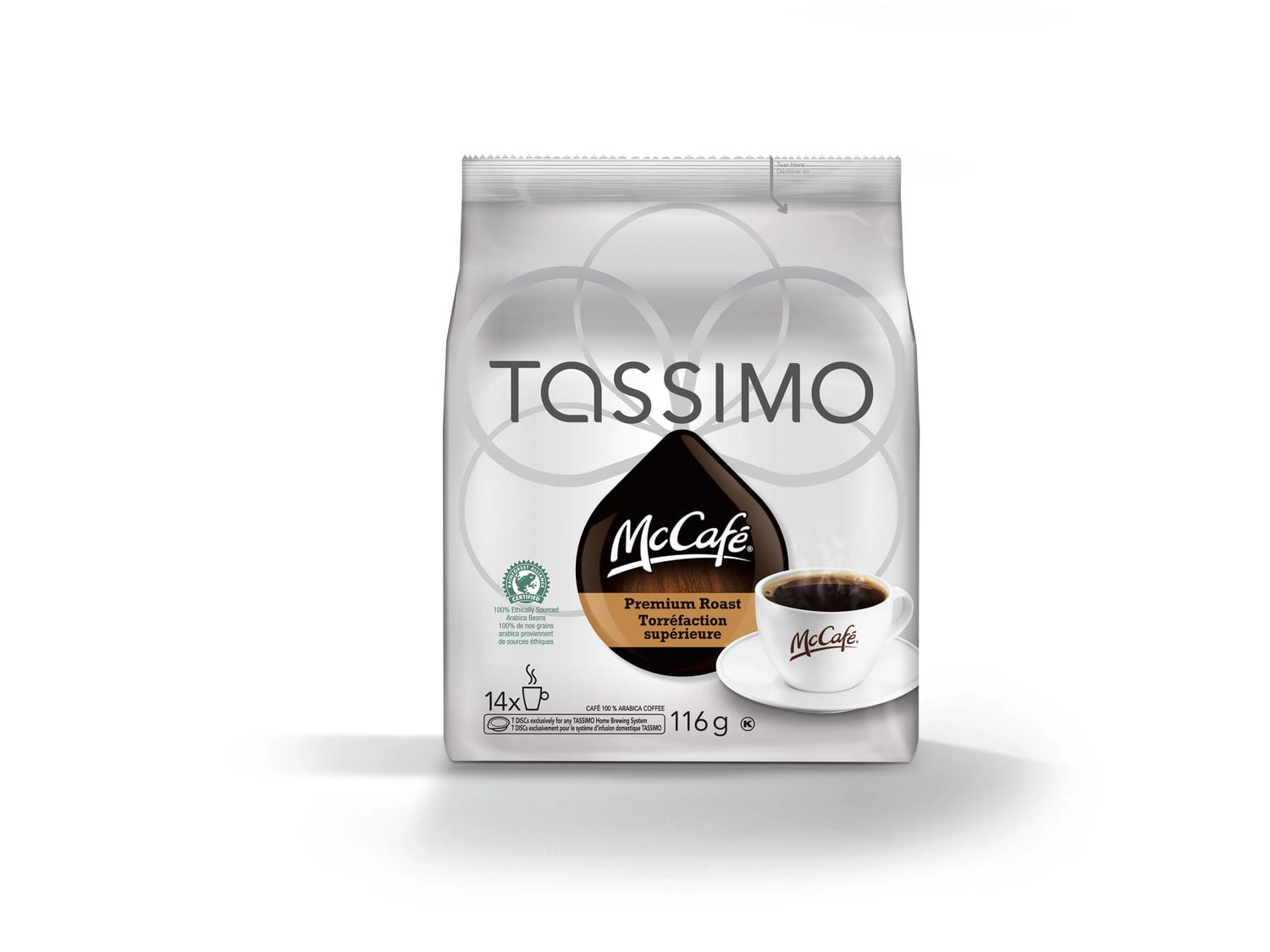 McCafe Tassimo McCafé Premium Roast Coffee Single Serve T-Discs 116g