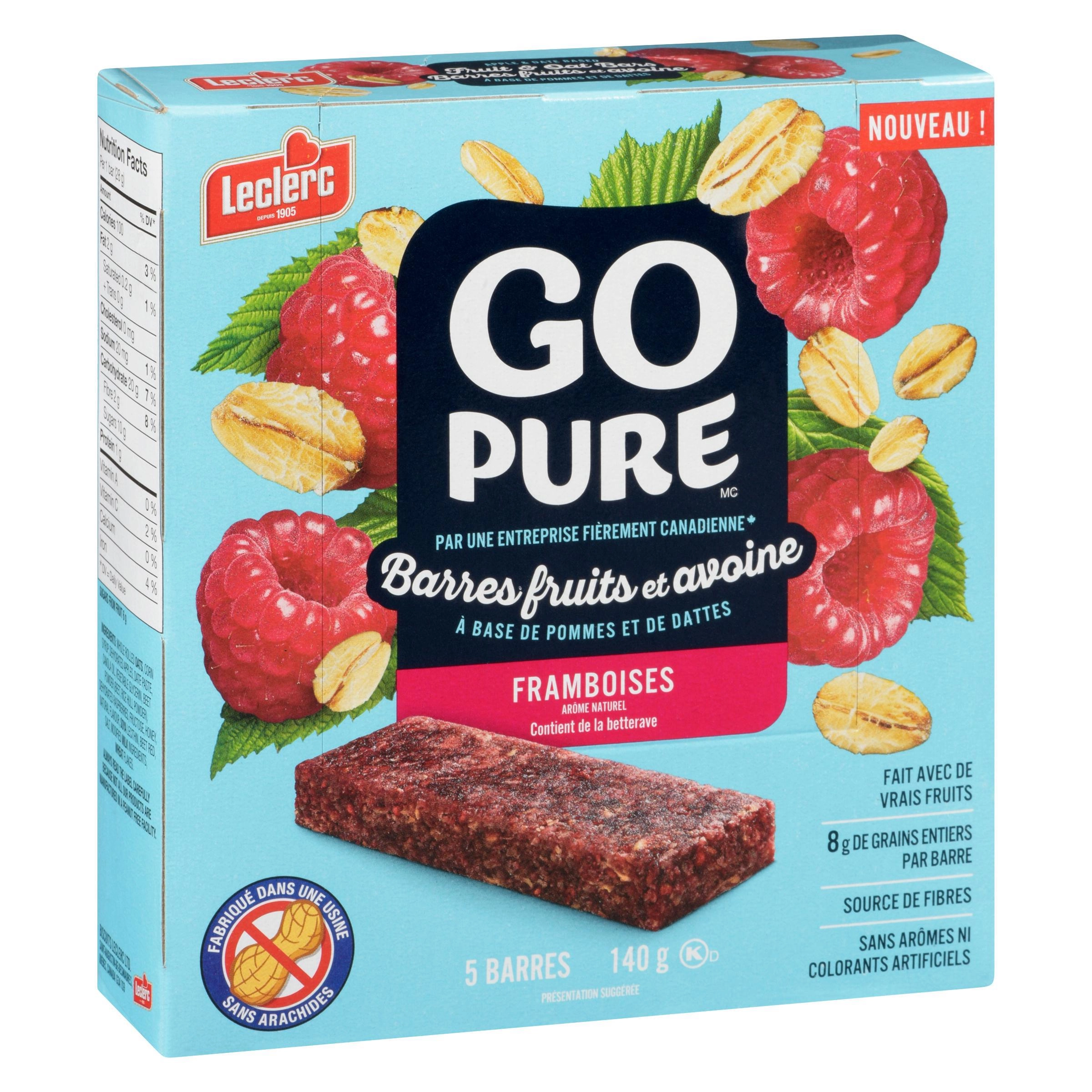 Go Pure Raspberry Fruit & Oat Bars 140g - Image 7