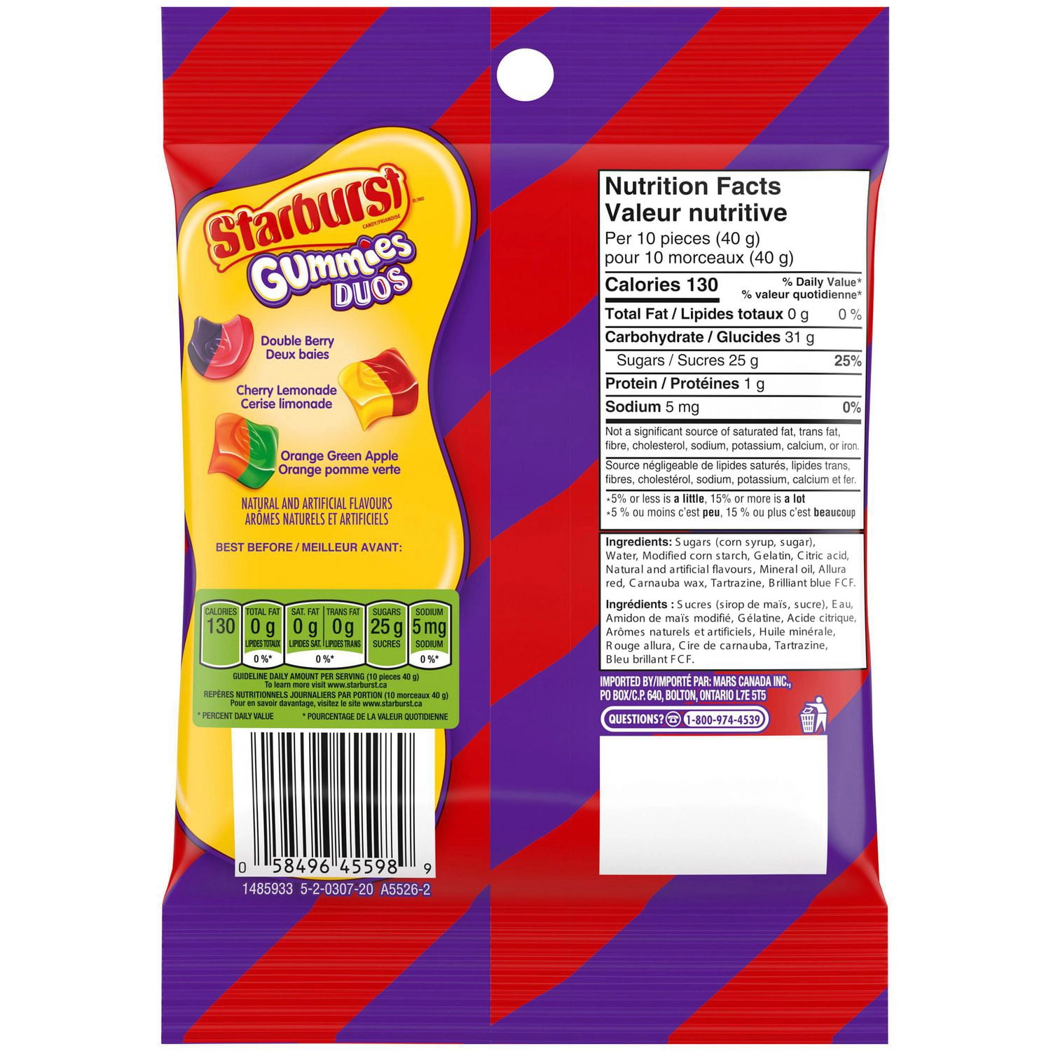 Starburst Flavour Duos Gummy Candy Sharing Bag, 164g - Image 4