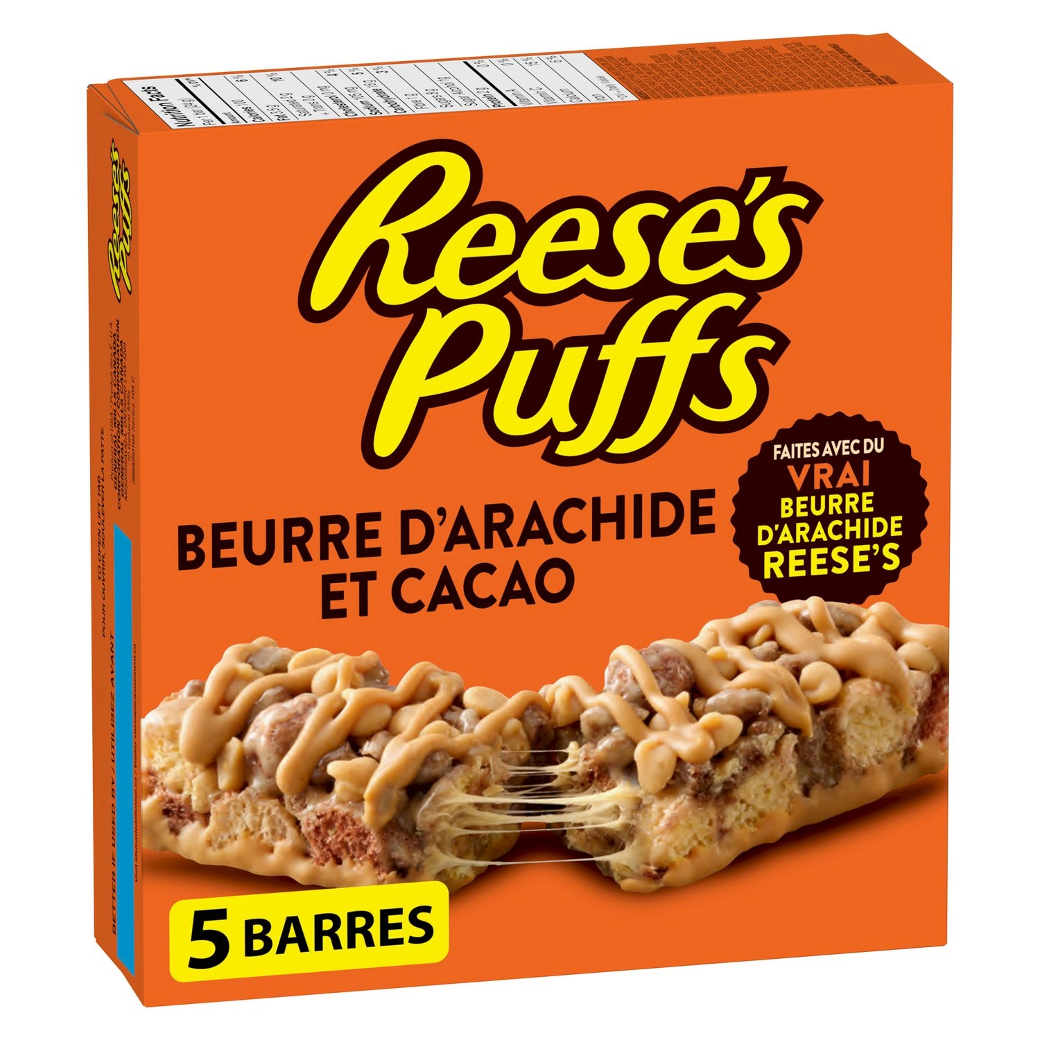 Reese's Puffs Peanut Butter & Cocoa Flavour Cereal Bars - Image 2
