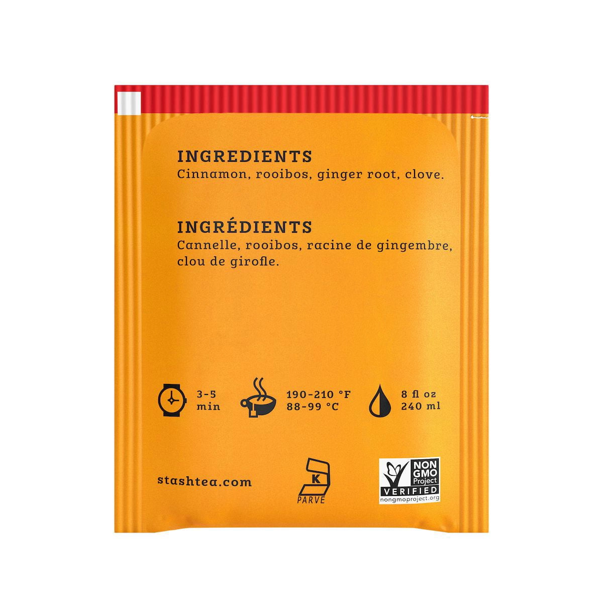 Stash Spice Dragon Red Chai Herbal Tea 18 Count 36g - Image 2