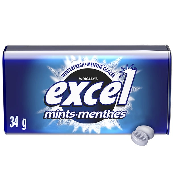 Excel Winterfresh Flavoured Mints, 34g Tin