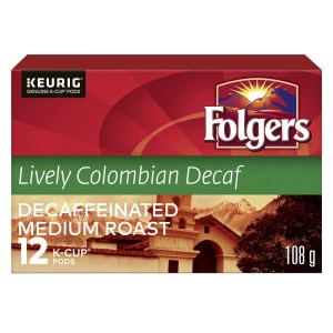 Folgers Lively Colombian Decaf K-Cup Coffee Pods