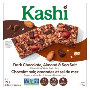 Kashi Dark Chocolate, Almond & Sea Salt Chewy Chia Whole Grain Bars, 175g