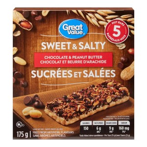Great Value Sweet & Salty Chocolate & Peanut Butter Chewy Nut Bars