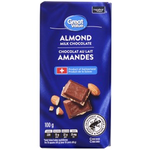 Great Value Almond Milk Chocolate 100g