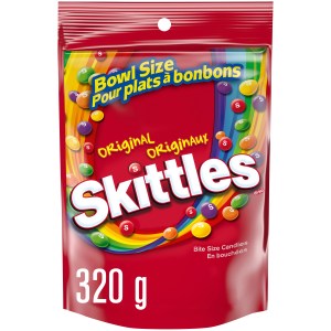 Skittles Original Chewy Candy, Bowl Size Bag, 320g