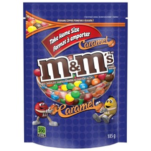 M&M's Caramel Milk Chocolate Candies, Sharing Bag, 185g