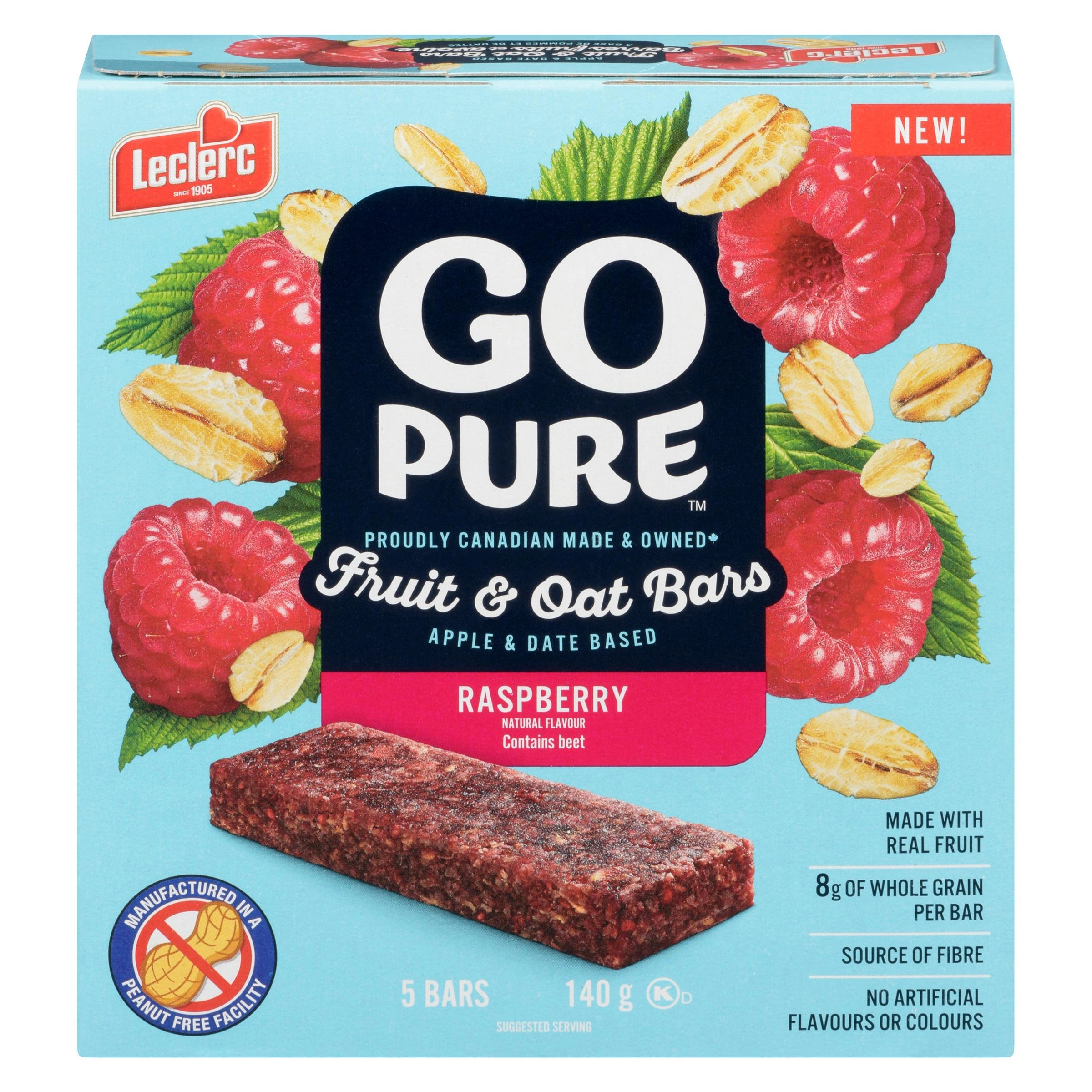 Go Pure Raspberry Fruit & Oat Bars 140g - Image 2