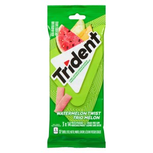 Trident Sugarfree Watermelon Gum 3 x 14 Slab 160g