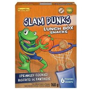 Slam Dunks Lunch Box Snacks - Sprinkled Cookies in Snack Packs