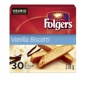 Folgers Vanilla Biscotti K-Cup Coffee Pods 30 Count 270g