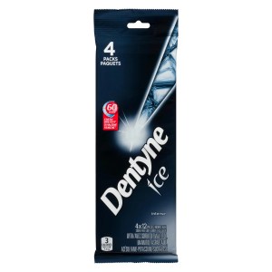 Dentyne Ice Intense Sugar-Free Gum, 4 Pack (12 Pieces per Pack)
