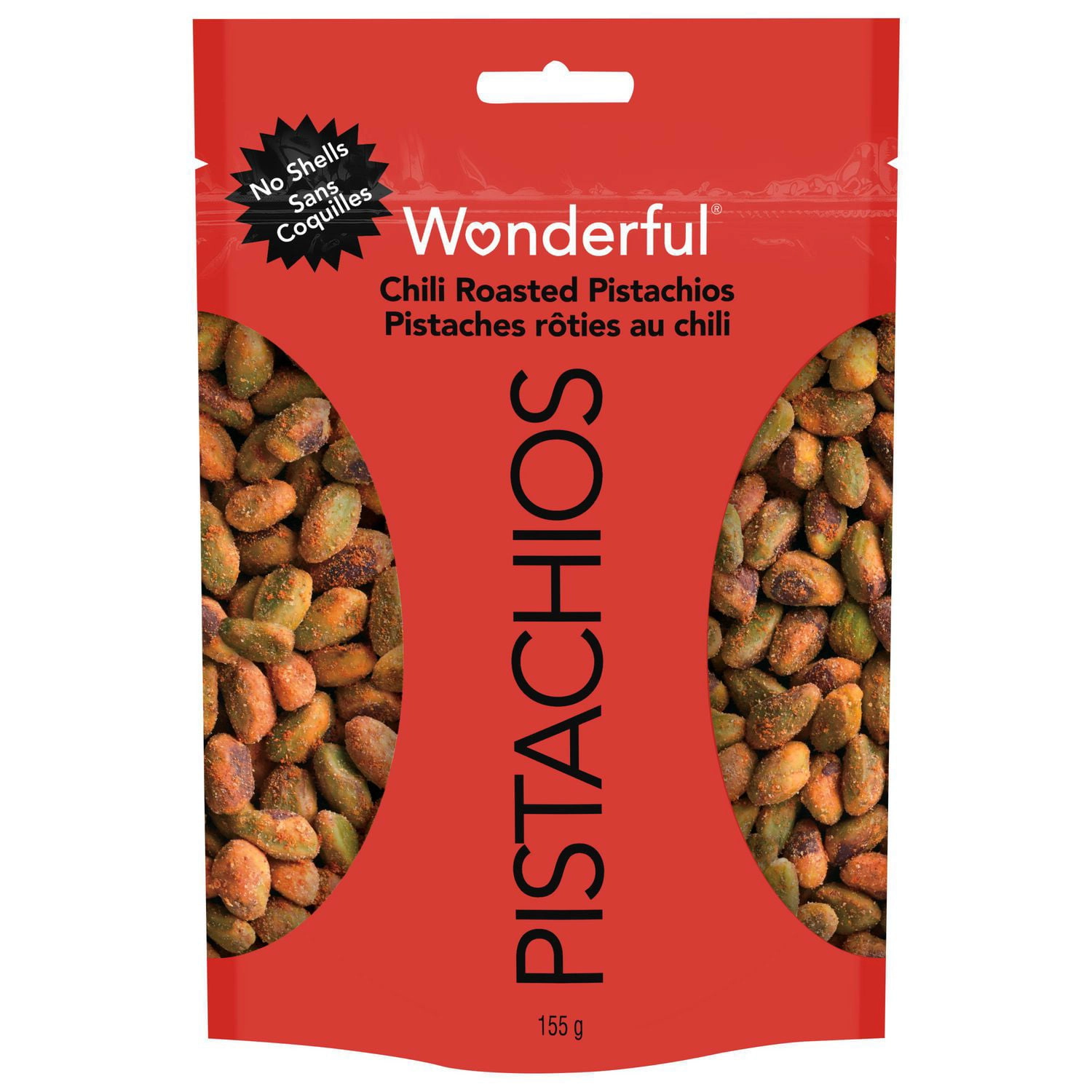 Wonderful Pistachios No Shells Chili Roasted 156g Resealable Bag