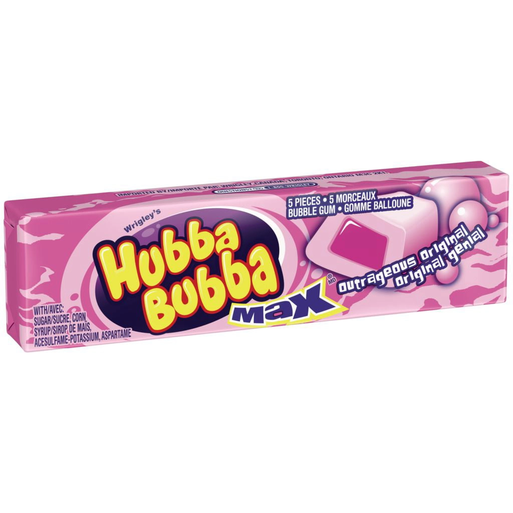 Hubba Bubba Outrageous Original Flavoured Bubble Gum, 5 Pieces, 1 Pack - Image 2
