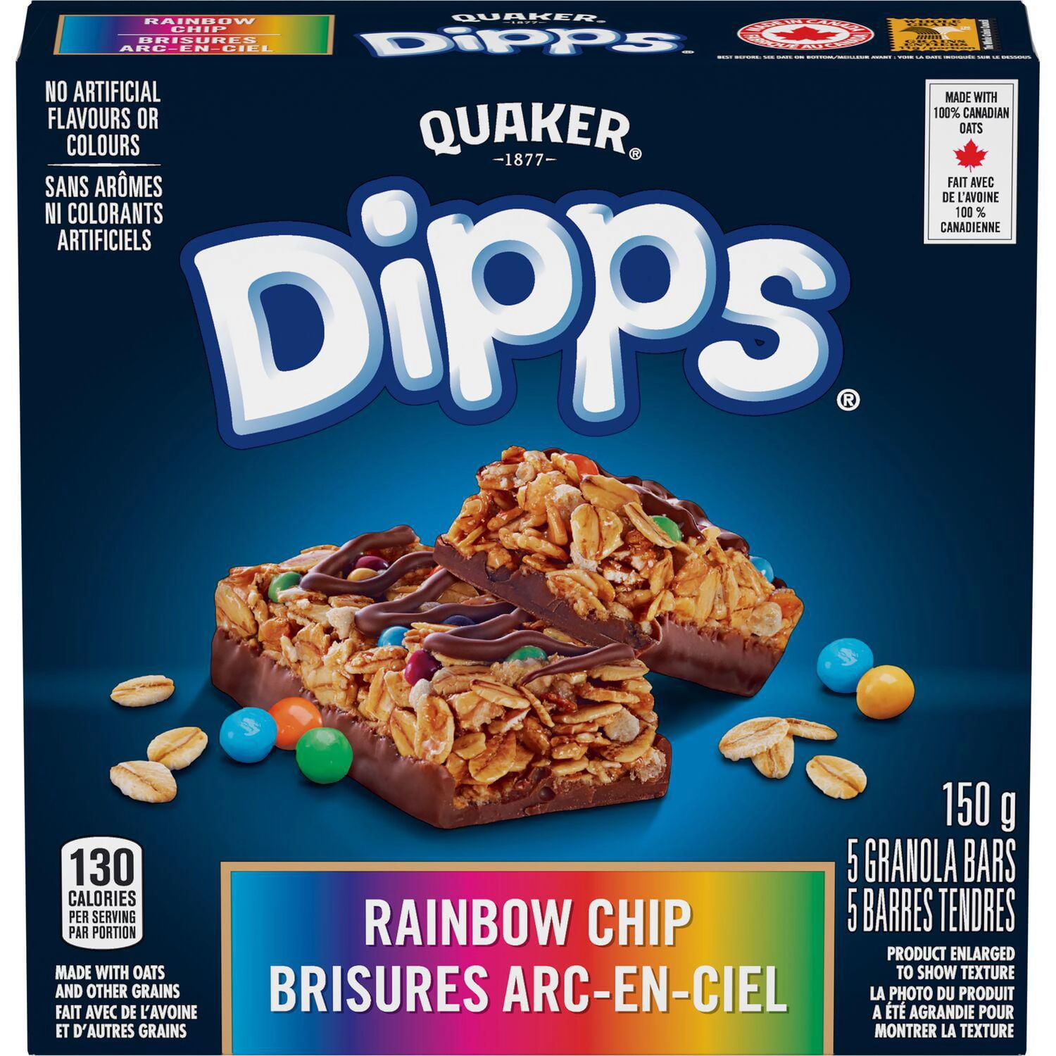 DIPPS Quaker Dipps Granola Bars - Rainbow Chip 150g - Image 5