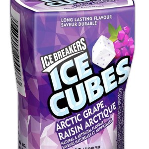 Hershey's ICE BREAKERS ICE CUBES Arctic Grape Sugar Free Gum 72g