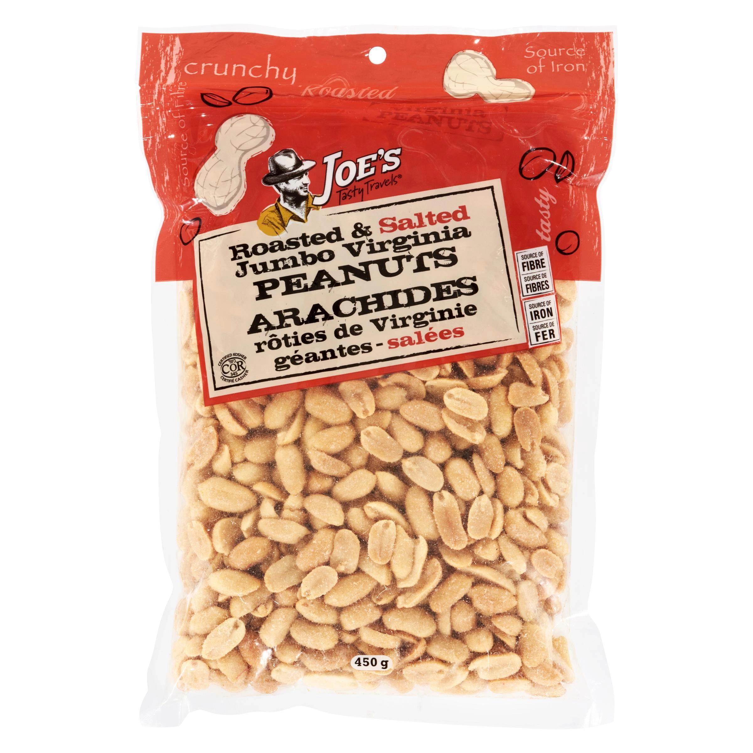 Joe's Tasty Travels Roasted and Salted Jumbo Virginia Peanuts 450g - Image 2